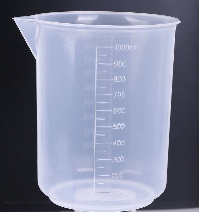 Shapenty 5 Sizes 50ml / 100ml /250ml /500ml /1000ml Capacity Clear Plastic Graduated Measuring Beaker Set Liquid Cup Container, 5PCS - Image 2